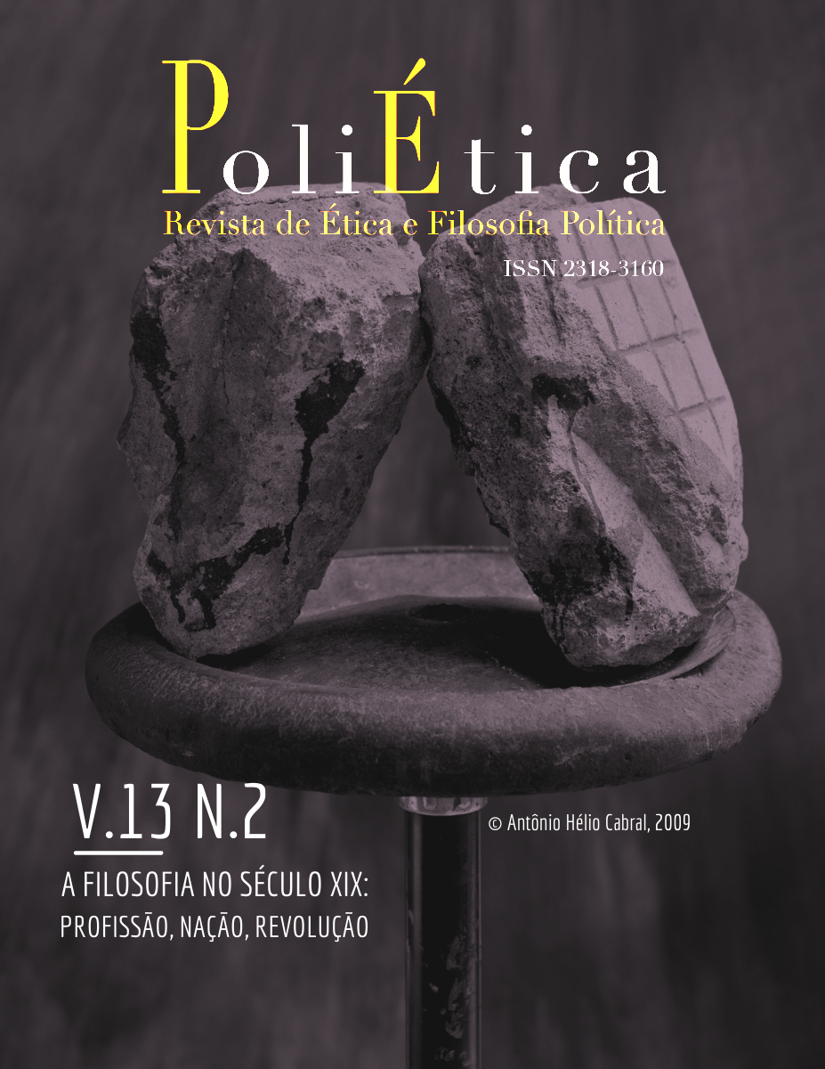 					Afficher Vol. 13 No. 2 (2025): Dossiê A filosofia no século XIX: profissão, nação, revolução
				