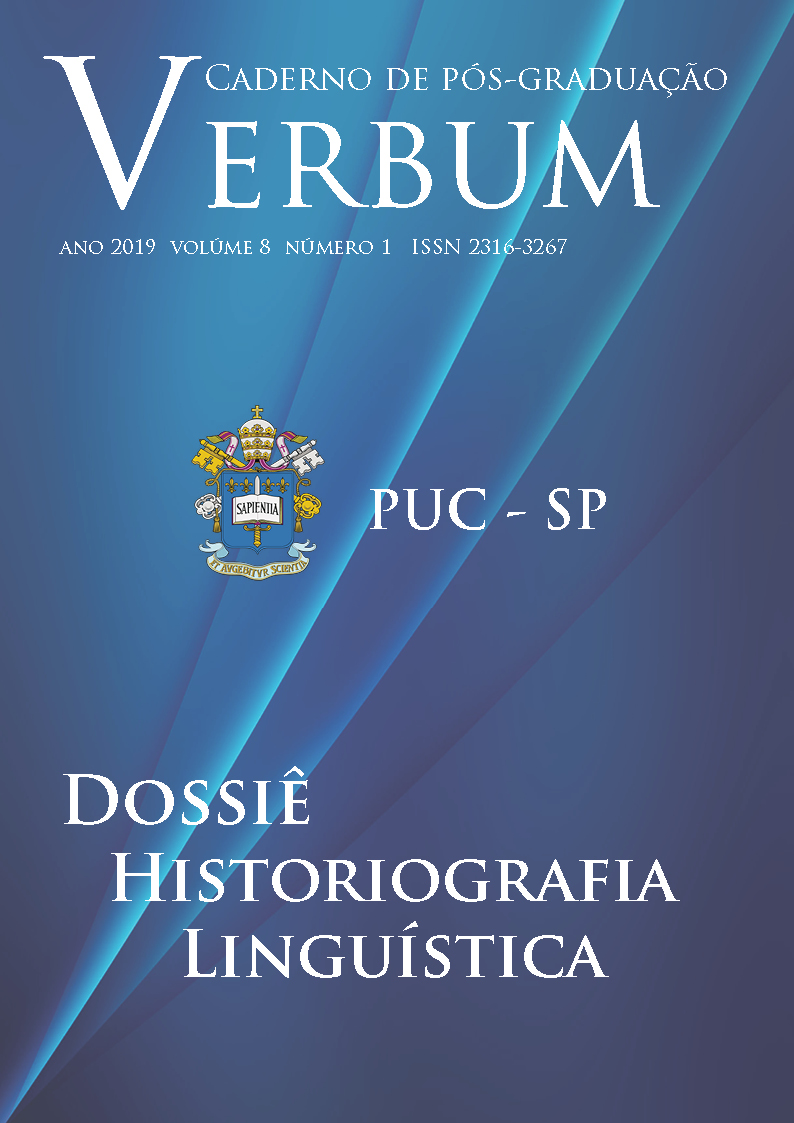 					Visualizar v. 8 n. 1 (2019): Historiografia Linguística
				