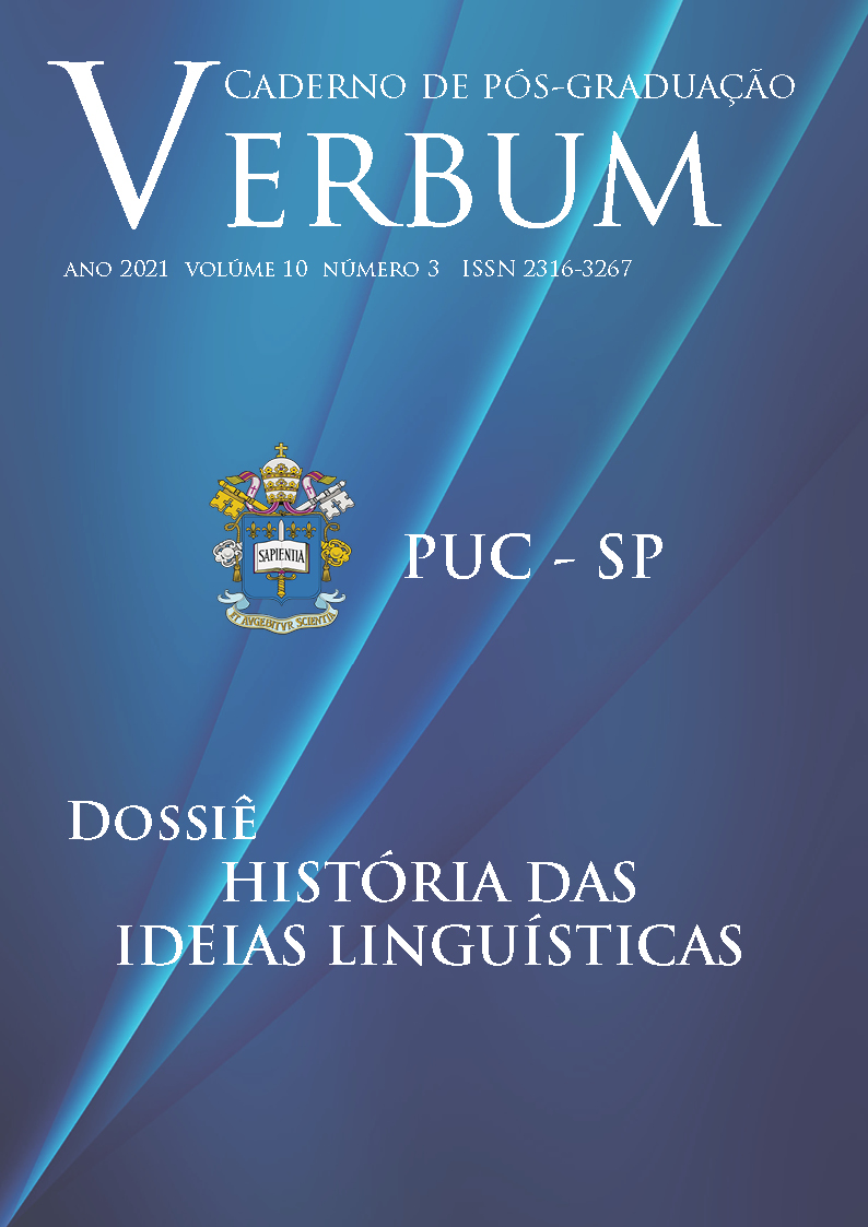 					View Vol. 10 No. 03 (2021): História das Ideias Linguísticas
				