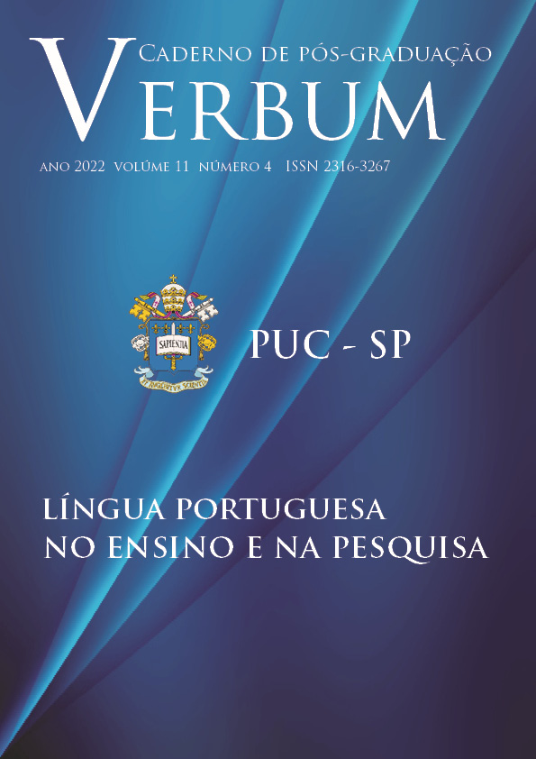 					Ver Vol. 11 Núm. 4 (2022): Língua Portuguesa no ensino e na pesquisa
				