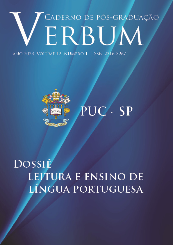 					Visualizar v. 12 n. 1 (2023): DOSSIÊ LEITURA E ENSINO DE LÍNGUA PORTUGUESA
				