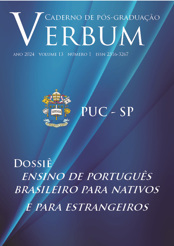 					Visualizar v. 13 n. 1 (2024): Dossiê Ensino de Português Brasileiro para Nativos e para Estrangeiros: um legado da professora Regina Célia P. da Silveira.
				