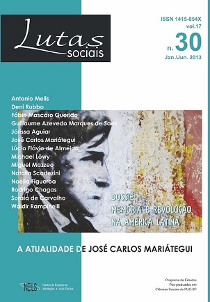					Visualizar v. 17 n. 30 (2013): Memória e Revolução - A atualidade de José Carlos Mariátegui
				