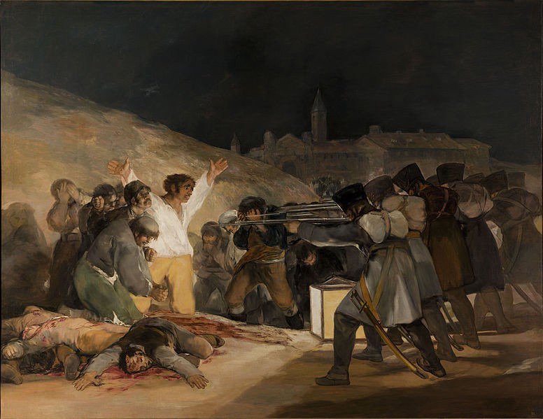 Francisco de Goya y Lucientes. Los fusilamentos del 3 de mayo. Madrid, Espanha. 1808.