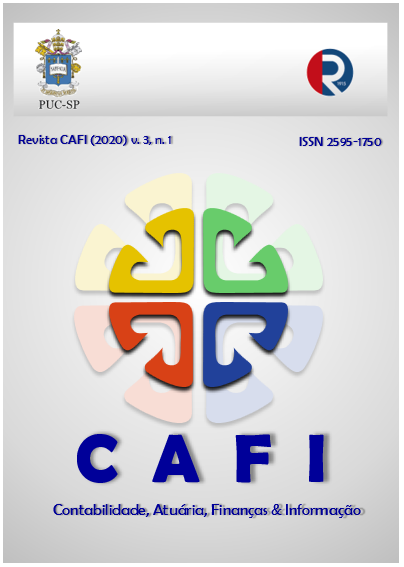 					Visualizar v. 3 n. 1 (2020): CAFI - Contabilidade, Atuária, Finanças & Informação
				